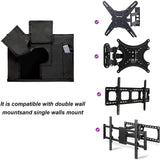 Weatherproof Outdoor Wall-Mounted TV Cover, 210D Oxford Fabric, Dustproof, Waterproof, and UV-Resistant for Patio, Terrace, and BBQ Area Use (55"-58"(137×89×13cm), Grey)