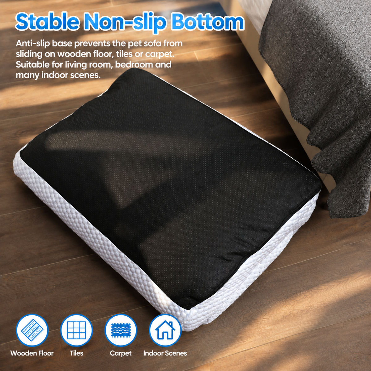 Cooling Pet Sofa Bed for Cats and Dogs, Breathable Ice Silk Bean Fabric with Supportive Edges, Removable Washable Cover, Non-Slip Bottom, Ideal for Summer Lounging in Living Rooms and Bedrooms (Light Green, M)