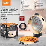 RAF Electric Pizza Maker with Non-Stick Baking Pan, 2200W Countertop Pizza Oven for Home Kitchen, Adjustable Temperature and Timer, Even Heating, Easy to Clean, Multi-Purpose Griddle for Pizza and More (White)