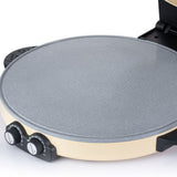 RAF Electric Pizza Maker with Non-Stick Baking Pan, 2200W Countertop Pizza Oven for Home Kitchen, Adjustable Temperature and Timer, Even Heating, Easy to Clean, Multi-Purpose Griddle for Pizza and More (White)