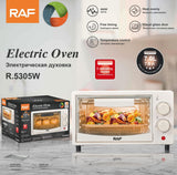Compact 7L Countertop Electric Oven with Adjustable Temperature and Timer, Metal Housing, Visible Glass Door, Perfect for Toasting Bread and Roasting Small Meals at Home (Beige)