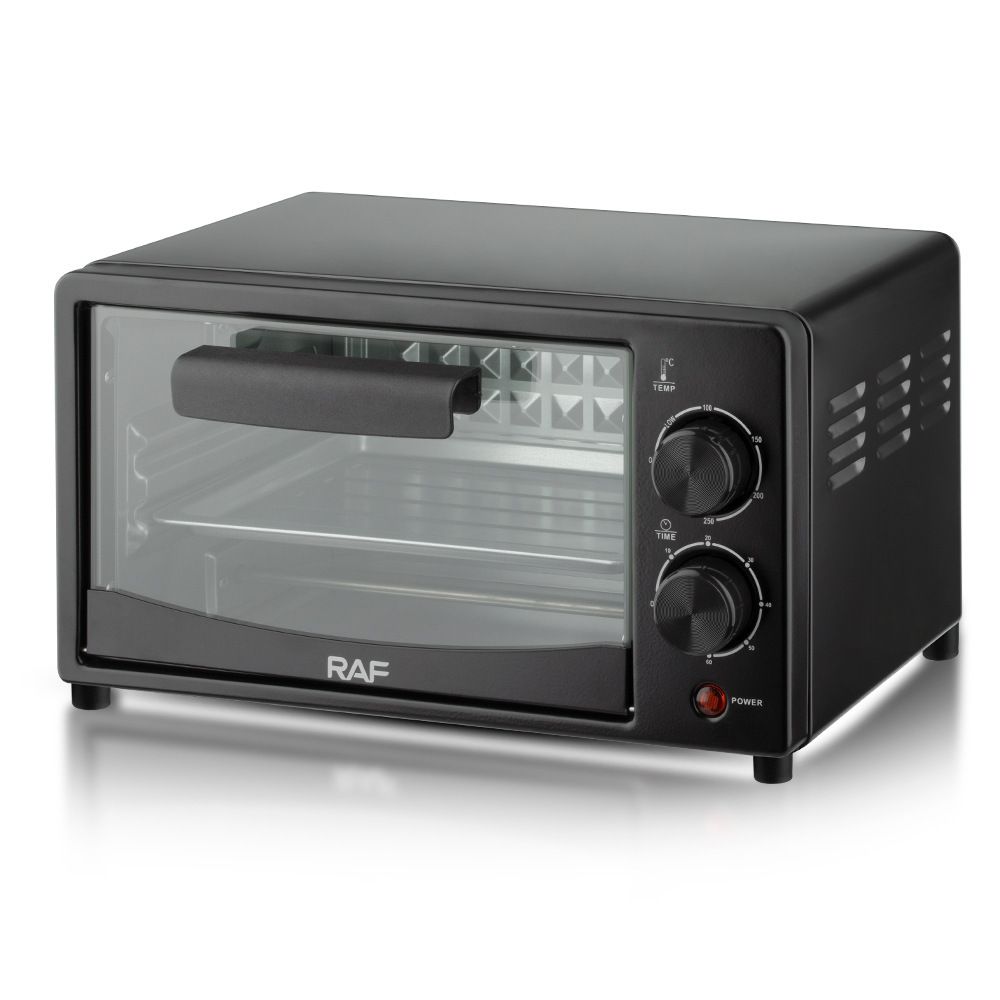 Compact 7L Countertop Electric Oven with Adjustable Temperature and Timer, Metal Housing, Visible Glass Door, Perfect for Toasting Bread and Roasting Small Meals at Home (Beige)