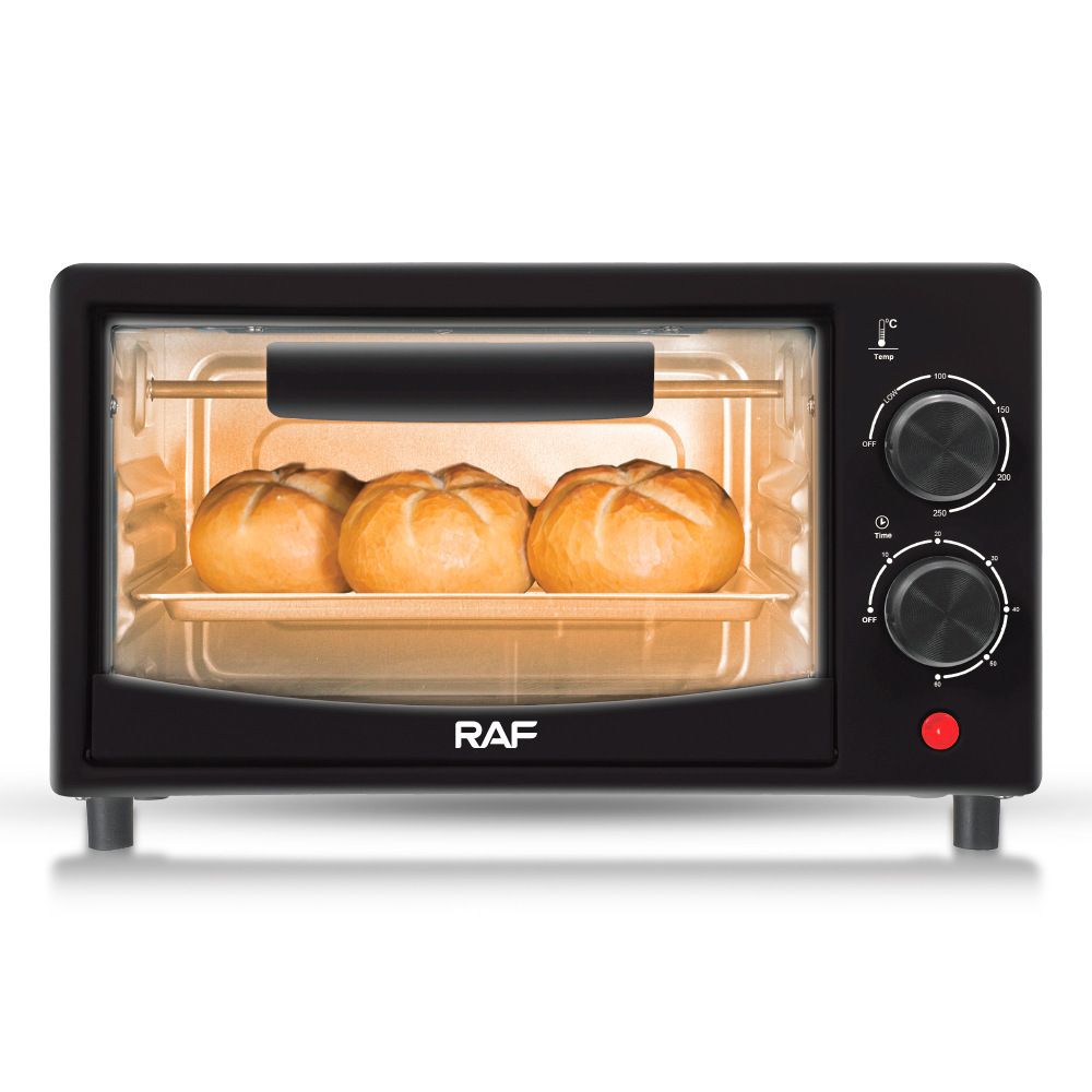 Compact 7L Countertop Electric Oven with Adjustable Temperature and Timer, Metal Housing, Visible Glass Door, Perfect for Toasting Bread and Roasting Small Meals at Home (Beige)