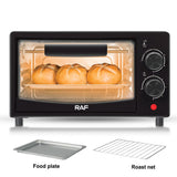 Compact 7L Countertop Electric Oven with Adjustable Temperature and Timer, Metal Housing, Visible Glass Door, Perfect for Toasting Bread and Roasting Small Meals at Home (Beige)