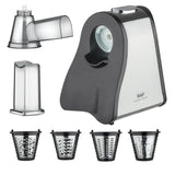 Electric Salad Maker with Stainless Steel Blades for Slicing Shredding and Grinding Vegetables Fruits in Home Kitchen Food Prep (Silver)