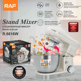 Versatile Stand Mixer with 4.0L Stainless Steel Bowl and 1600W Motor for Home Baking, Dough Kneading, Whipping, and Mixing Tasks (Grey)