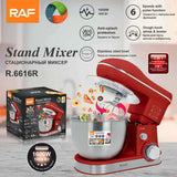 Versatile Stand Mixer with 4.0L Stainless Steel Bowl and 1600W Motor for Home Baking, Dough Kneading, Whipping, and Mixing Tasks (Red)