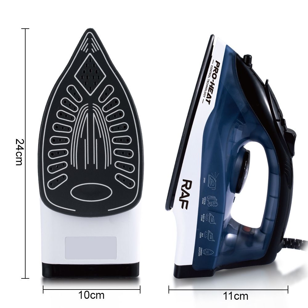 1200W Automatic Steam Iron with Ceramic Soleplate for Home Laundry, Garment Wrinkle Removal, Vertical Steaming, Spray and Self-Cleaning Functions (RoyalBlue)