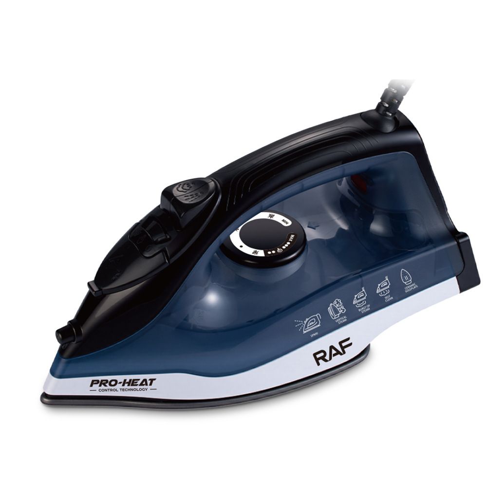1200W Automatic Steam Iron with Ceramic Soleplate for Home Laundry, Garment Wrinkle Removal, Vertical Steaming, Spray and Self-Cleaning Functions (RoyalBlue)