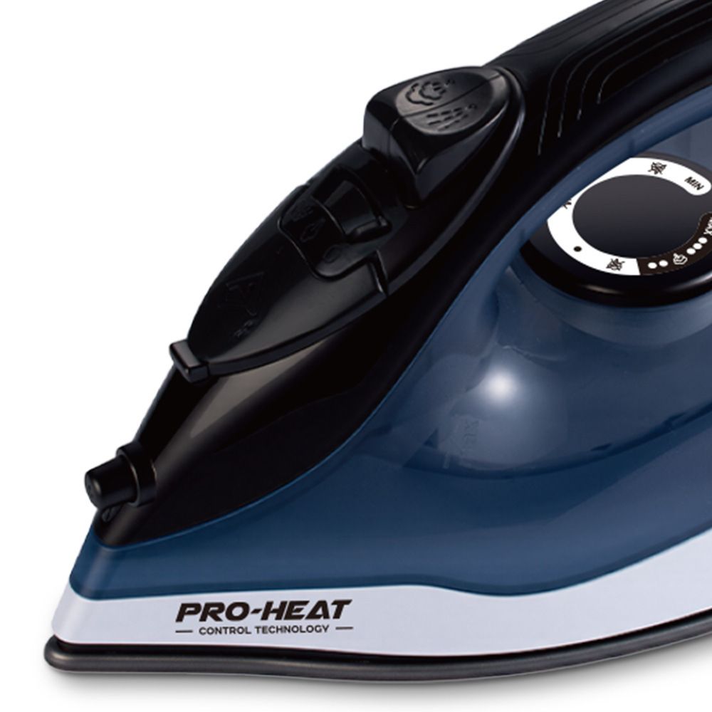 1200W Automatic Steam Iron with Ceramic Soleplate for Home Laundry, Garment Wrinkle Removal, Vertical Steaming, Spray and Self-Cleaning Functions (RoyalBlue)