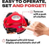 Automatic Grill Cleaning Robot with Nylon Brushes for Effortless Removal of Grease, Burnt Residue and Food Debris on Any Size Barbecue Grill, Ideal Gift for BBQ Lovers (Black)