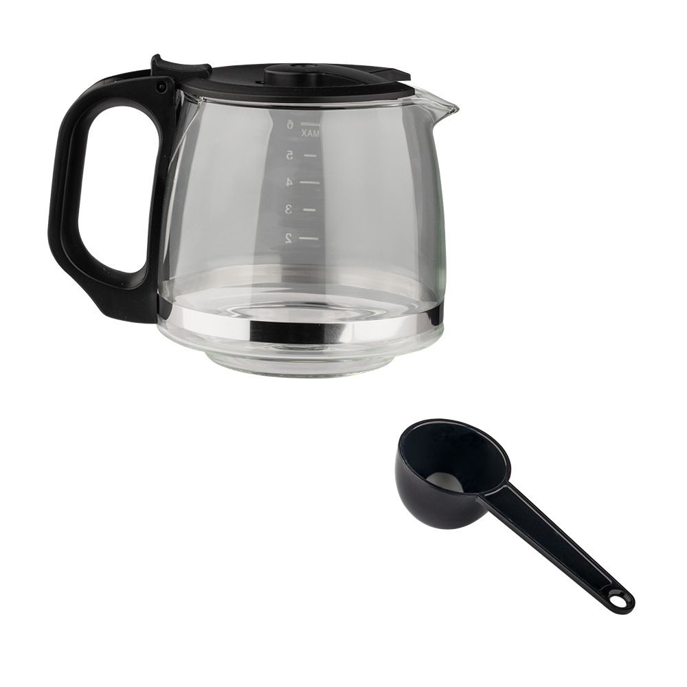 Compact Drip Coffee Maker with 600ml Glass Carafe, 600W Fast Brewing System, Anti-Drip Design for Home Office Kitchen Daily Use (Black)