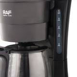 Compact Drip Coffee Maker with 600ml Glass Carafe, 600W Fast Brewing System, Anti-Drip Design for Home Office Kitchen Daily Use (Black)