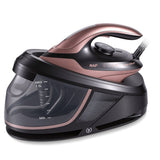 Split-Type Electric Steam Iron with Ceramic Soleplate and 1.5L Water Tank for Home Garment Steaming and Vertical Ironing of Silk Wool and Delicate Fabrics (RoseGold)
