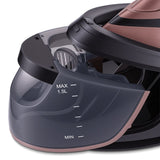 Split-Type Electric Steam Iron with Ceramic Soleplate and 1.5L Water Tank for Home Garment Steaming and Vertical Ironing of Silk Wool and Delicate Fabrics (RoseGold)