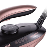 Split-Type Electric Steam Iron with Ceramic Soleplate and 1.5L Water Tank for Home Garment Steaming and Vertical Ironing of Silk Wool and Delicate Fabrics (RoseGold)