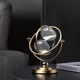 White Black Rotating Hourglass Clock Home Decor Time-Keeping Device High-Quality Materials