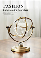 White Black Rotating Hourglass Clock Home Decor Time-Keeping Device High-Quality Materials