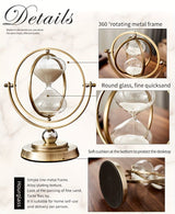 White Black Rotating Hourglass Clock Home Decor Time-Keeping Device High-Quality Materials