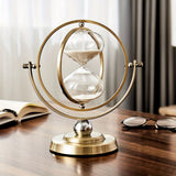 White Black Rotating Hourglass Clock Home Decor Time-Keeping Device High-Quality Materials