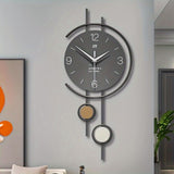 Gray 金色(Gold) Gold Geometric Wall Clock Modern Wall Clock Home Decor Clock Silent Clock
