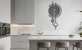 Gray 金色(Gold) Gold Geometric Wall Clock Modern Wall Clock Home Decor Clock Silent Clock