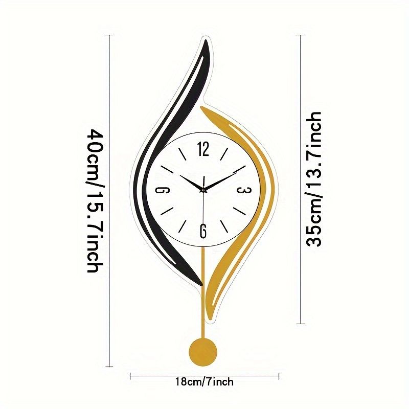 Gold Black Wall Clock Modern Wall Clock Decorative Wall Clock Silent Wall Clock