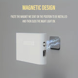 White Black Smart Sensor Night Light USB Charging Night Light Automatic Night Light Ambient