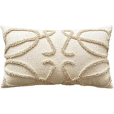 Coquette Throw Pillow Cover 12x 20in, Neutral Pillow Cushion Cases,Farmhouse Modern Decorative Pillows for Bed, Outdoor Couch Bedroom Car Cream（Only pillow cover）