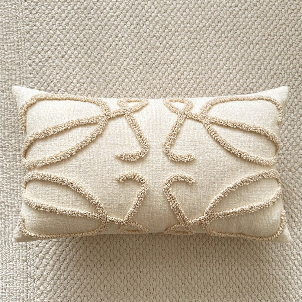 Coquette Throw Pillow Cover 12x 20in, Neutral Pillow Cushion Cases,Farmhouse Modern Decorative Pillows for Bed, Outdoor Couch Bedroom Car Cream（Only pillow cover）