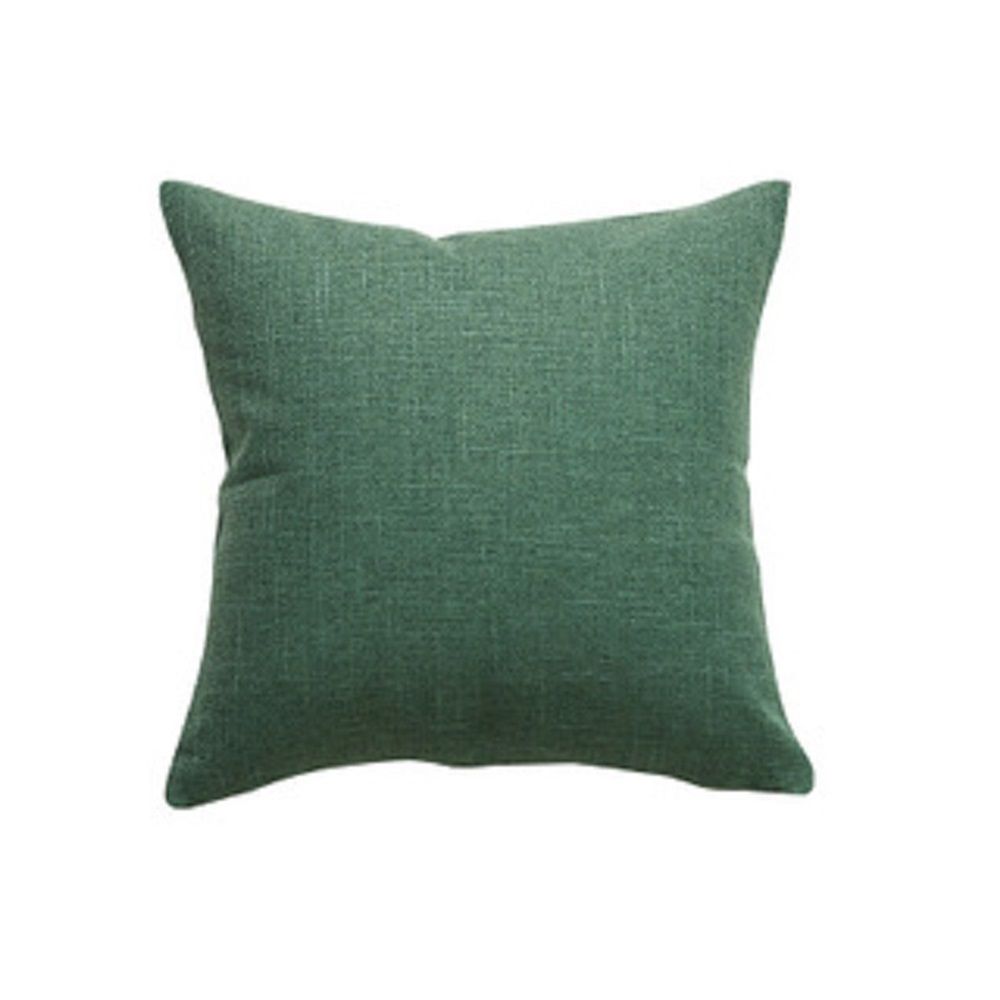 Pack of 2 Throw Pillow Covers Decorative 18 X 18 Inches Cozy Cushion Cases for Couch Sofa Bed Living Room Home Green（Only pillow cover）