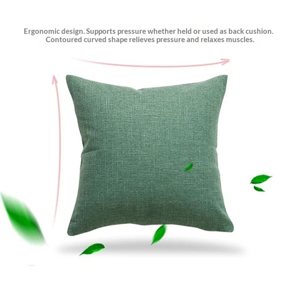 Pack of 2 Throw Pillow Covers Decorative 18 X 18 Inches Cozy Cushion Cases for Couch Sofa Bed Living Room Home Green（Only pillow cover）
