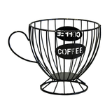 Coffee Pod Basket for Counter - Reusable Large Capacity Metal Wire Organizer,Coffee Pod Basket Support Container,for Home Kitchen Study Cafe Tea Room Station