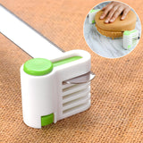 DIY Cake Slicer, Stratification Auxiliary Bread Slice, Toast Cut, 5 Layers Leveler Slicer, Kitchen Fixator Tool Green