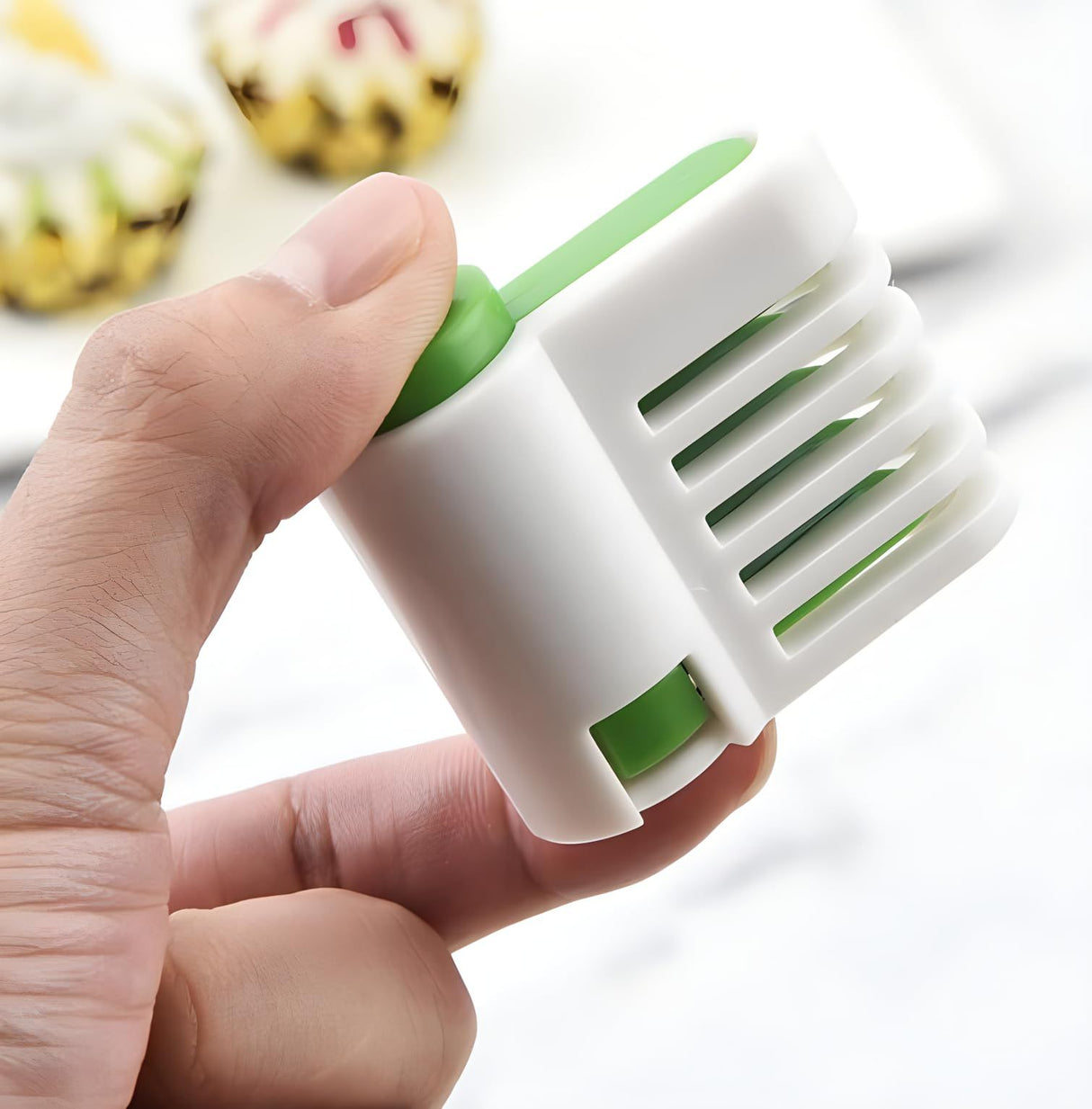 DIY Cake Slicer, Stratification Auxiliary Bread Slice, Toast Cut, 5 Layers Leveler Slicer, Kitchen Fixator Tool Green