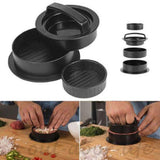 Hamburger press and meat patty making machine supports non stick and adjustable use, while the slider press is used to fill hamburgers.