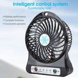 Portable Fan Rechargeable,Personal Desk Fan,Small Battery Operated USB Fan with Flashlight,3 Speeds Wind Quiet Mini Desktop Fan