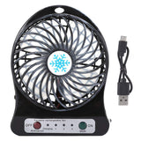 Portable Fan Rechargeable,Personal Desk Fan,Small Battery Operated USB Fan with Flashlight,3 Speeds Wind Quiet Mini Desktop Fan