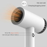 Cordless Hair Dryer, Portable Travel Hair Dryer, Rechargeable Wireless Hair Dryer with Hot and Cold Air for Indoor Outdoor