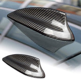 niversal Car Shark Fin Antenna AM/FM Radio Signal Roof Aerial for Auto SUV Truck Offroad （Carbon Fiber Black）