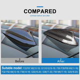 niversal Car Shark Fin Antenna AM/FM Radio Signal Roof Aerial for Auto SUV Truck Offroad （Carbon Fiber Black）