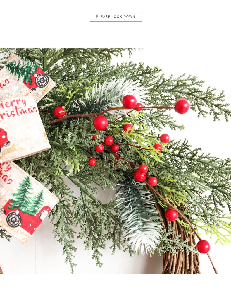 Christmas Wreath for Front Door/Red Truck Christmas Wreath Garland/Wreath Fall Farmhouse/Wreath for Indoor Outdoor Home
