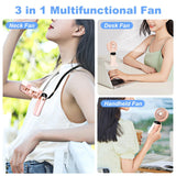 Portable Handheld Fan, Type-C Rechargeable, 1200mAh Battery Operated Fan with LED Display, 90° Foldable
