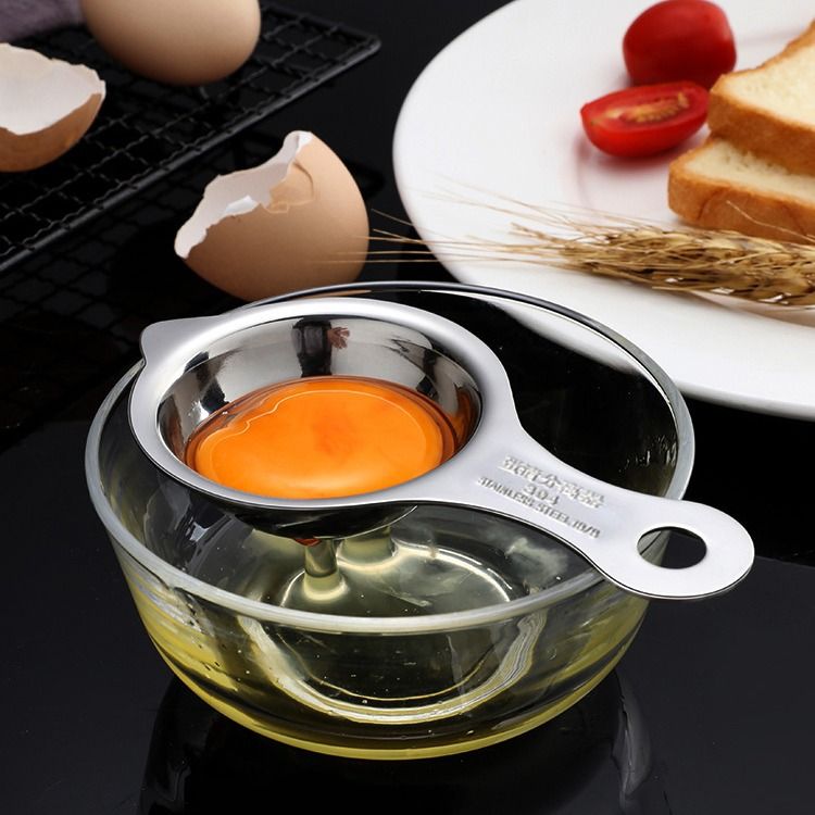 Thickening of stainless steel egg yolk separator Egg white separator
Dishwasher Safe Kitchen Bake Tool, Silver