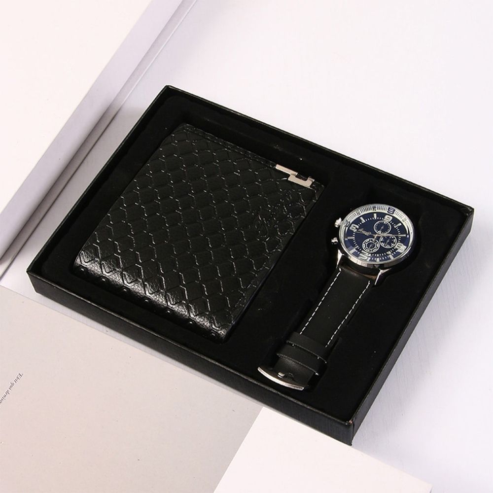 Men's Gift Set with Box, Brown Wallet Watch, Gifts for Men, Valentines Day Gifts for Him, Valentine's Day & Father's Day Present Gift