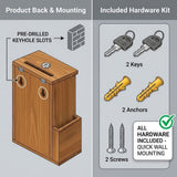 Suggestion Box with Slot and Lock Wood Donation Box with 50 Suggestion Cards and 2 Keys,6.85*3.86*9.72in