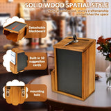 Suggestion Box with Slot and Lock Wood Donation Box with 50 Suggestion Cards and 2 Keys,6.85*3.86*9.72in