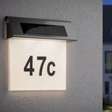 Solar Powered House Numbers Sign - Stainless Steel LED Illuminated Address Plaque | Outdoor Wall Mount | Includes Numbers & Letters | Weatherproof IP44 | Easy Installation