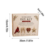 New 3D Beaded Christmas Tree Hanging Ornament DIY Kit for Beginner, Christmas Pet Friends Collection Handmade Bead Pendant Craft Supplies, Without Hanging Rope(Cardinal)