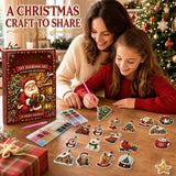 Christmas Diamond Art Ornament Kit, 24Pcs DIY Diamond Painting Christmas Ornaments with Acrylic Charms, Holiday Craft Advent Surprise Gift Set for Adults Beginners